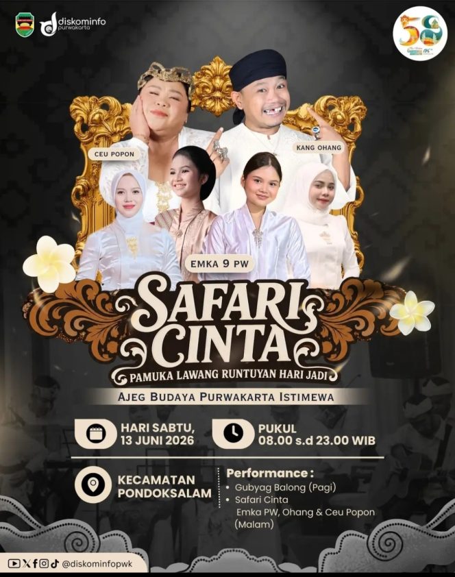 
 Safari Cinta Pamuka Lawang Runtuyan Acara Hari Jadi Purwakarta 2026.