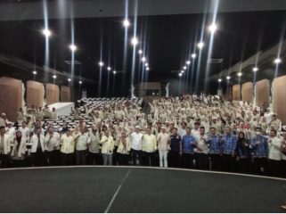 Foto bersama usai pelantikan pengurus IPSM Purwakarata masa bhakti 2025-2030 di Bale Sawala Yudisthira, Setdakab Purwakarta, Jumat 17 Juli 2026.